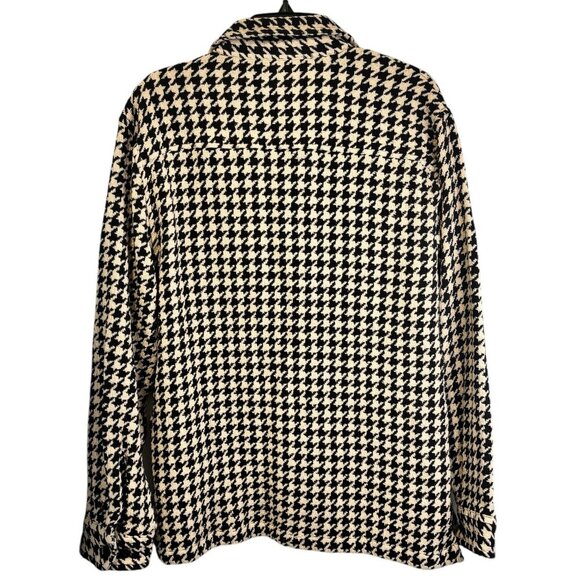 Urban Outfitters Black and White Houndstooth Button Down Shacket Size Small - Picture 4 of 10